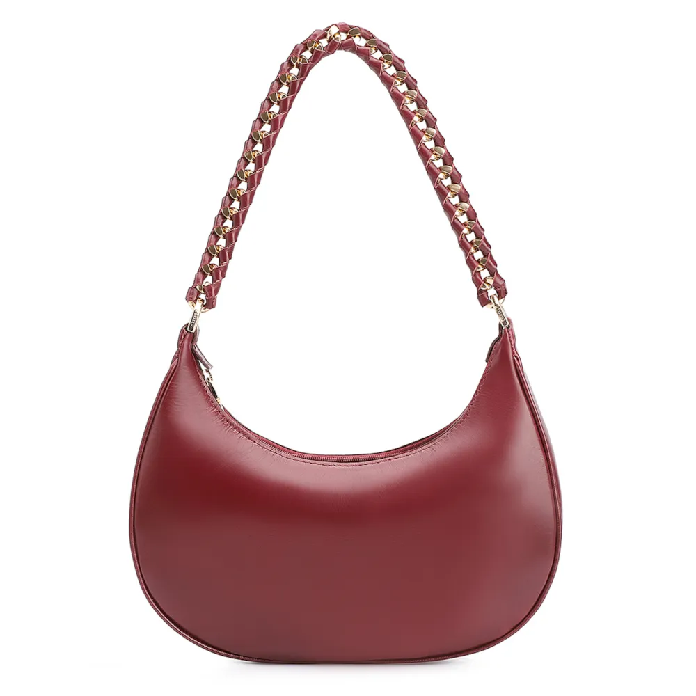 Bolsa De Ombro Couro Vinho - imagem 3