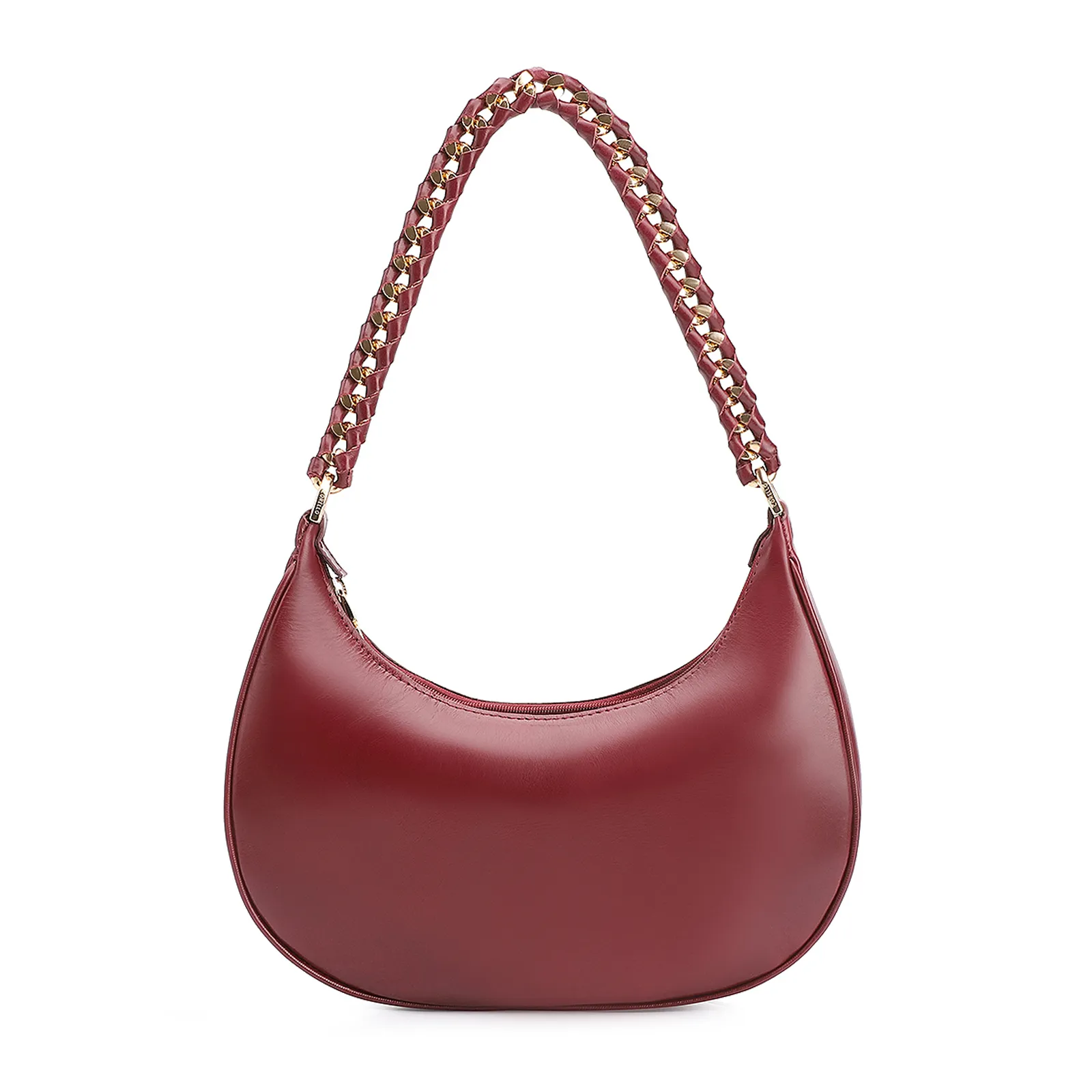 Bolsa De Ombro Couro Vinho