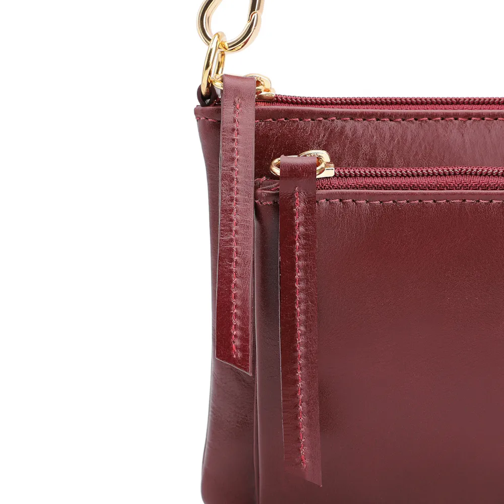 Bolsa De Ombro Couro Vinho - imagem 5
