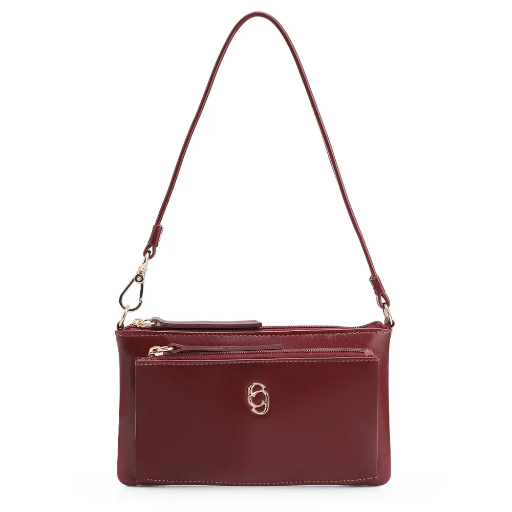 Bolsa De Ombro Couro Vinho
