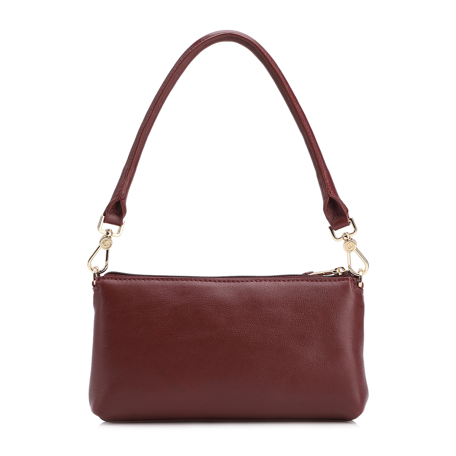 Bolsa De Ombro Couro Vinho