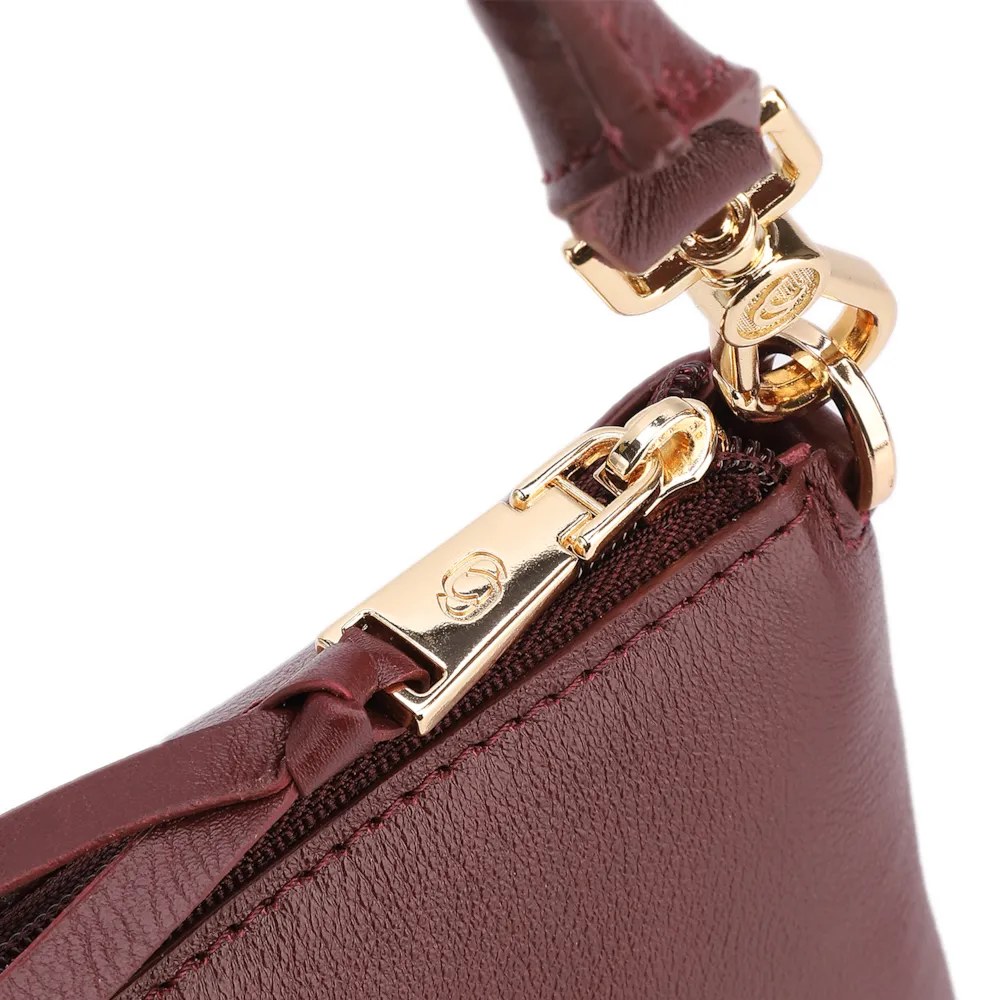 Bolsa De Ombro Couro Vinho - imagem 5