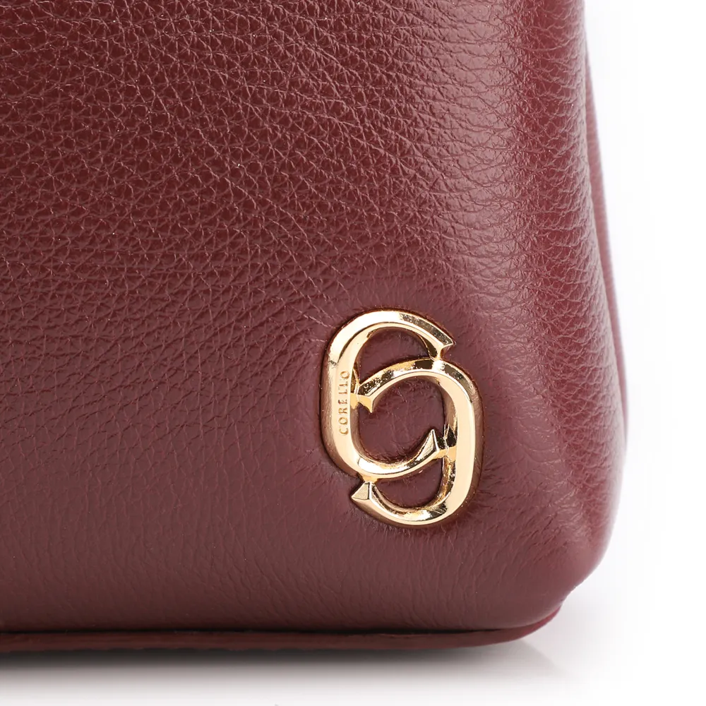 Bolsa De Ombro Couro Vinho - imagem 6
