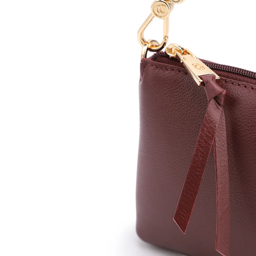 Bolsa De Ombro Couro Vinho - imagem 7