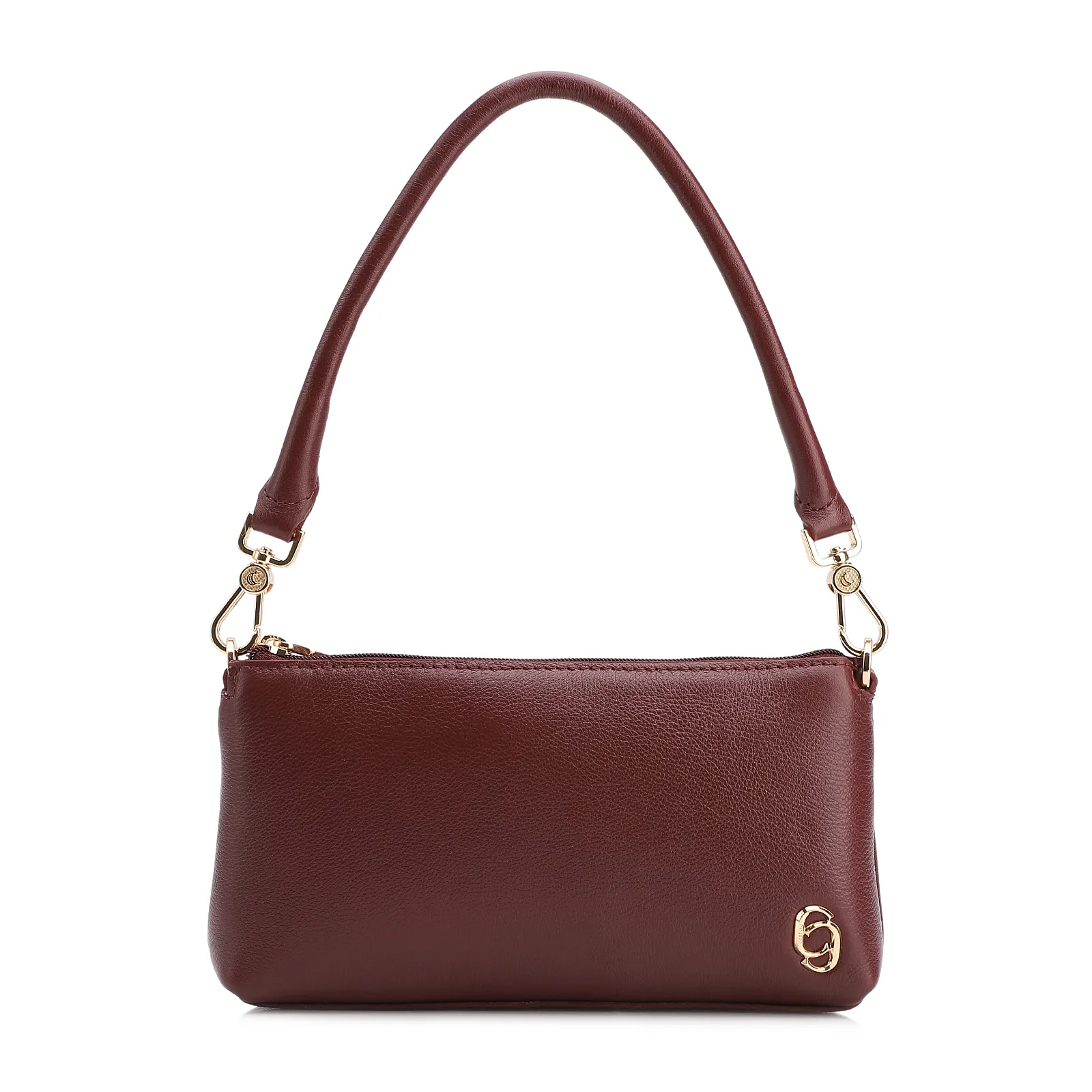 Bolsa De Ombro Couro Vinho