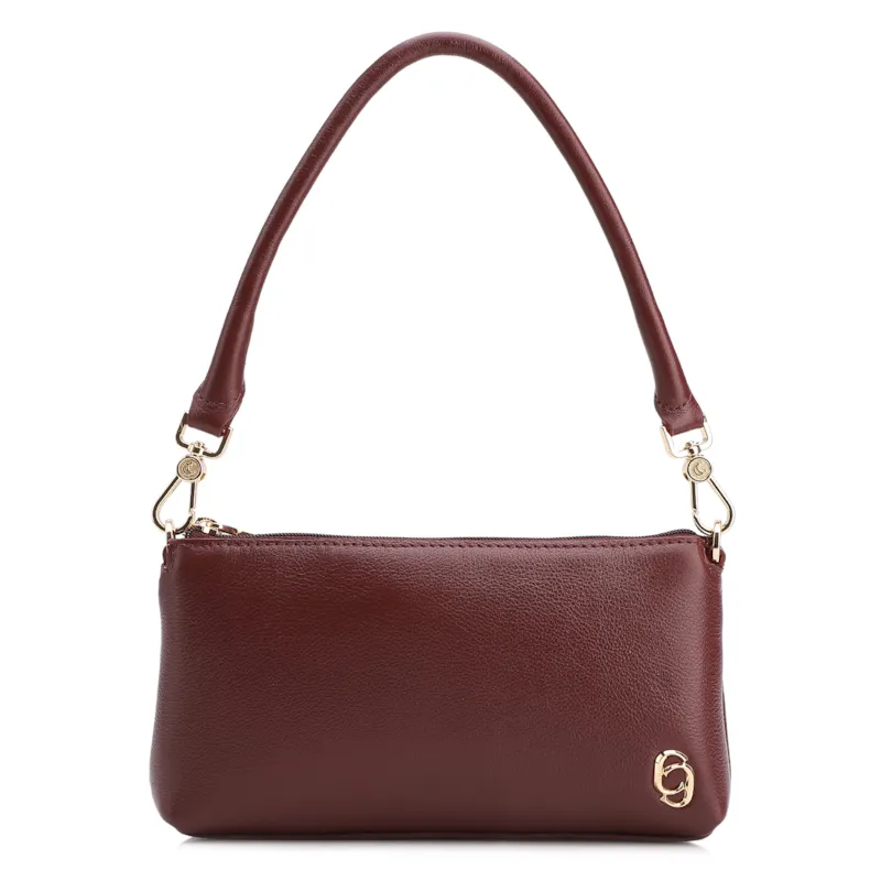 Bolsa De Ombro Couro Vinho