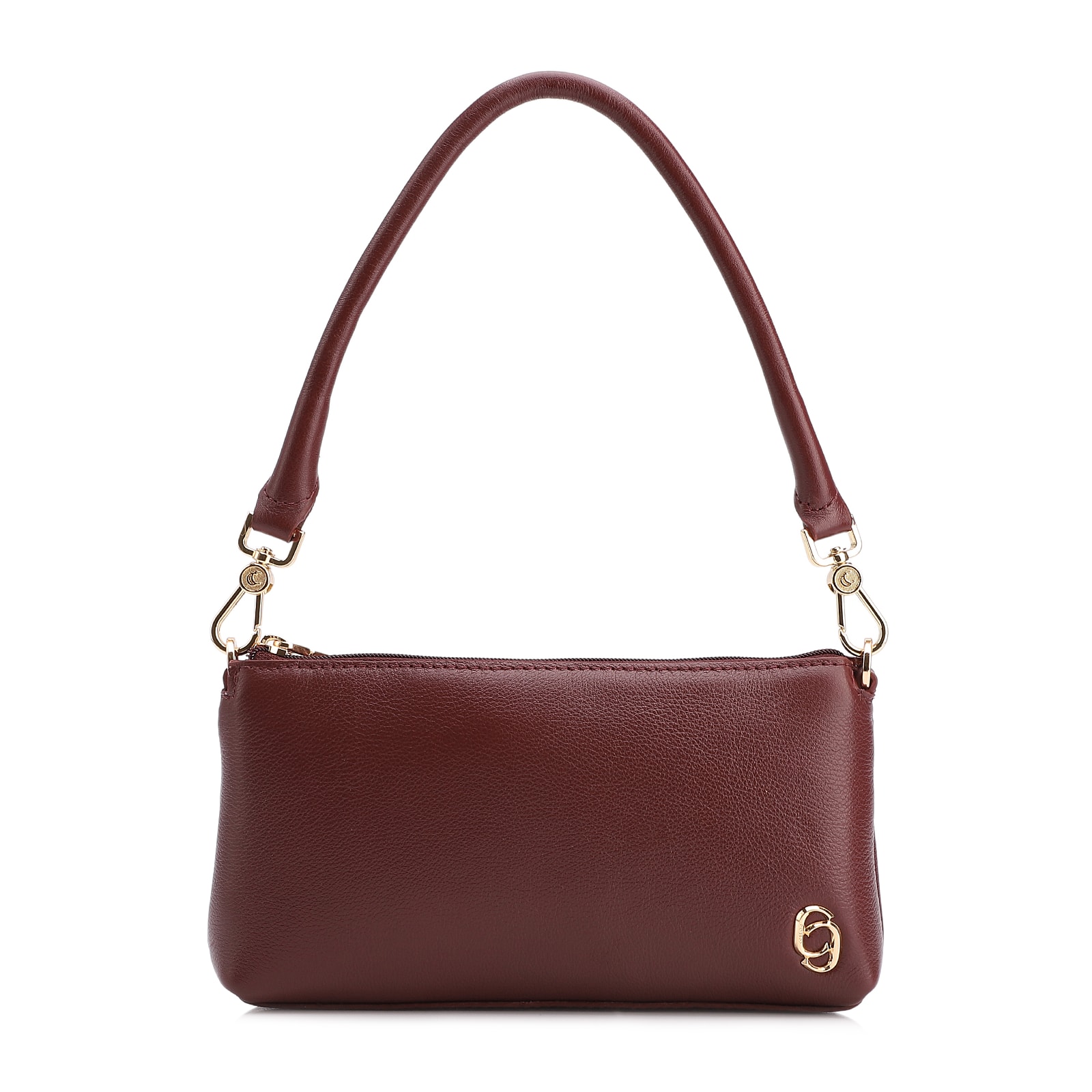 Bolsa De Ombro Couro Vinho