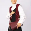 Bolsa De Ombro Couro Vinho - imagem 2
