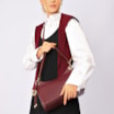 Bolsa De Ombro Couro Vinho - imagem 2