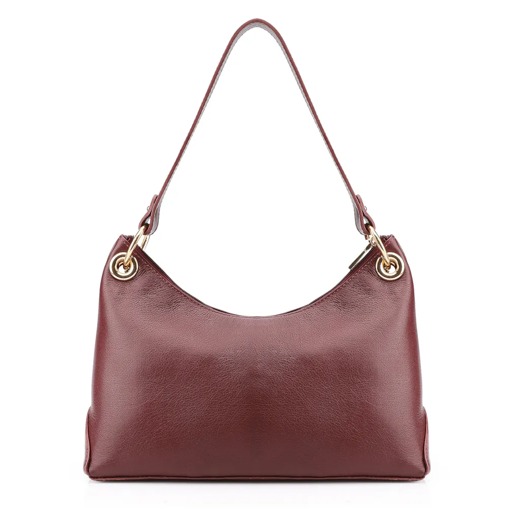 Bolsa De Ombro Couro Vinho - imagem 4