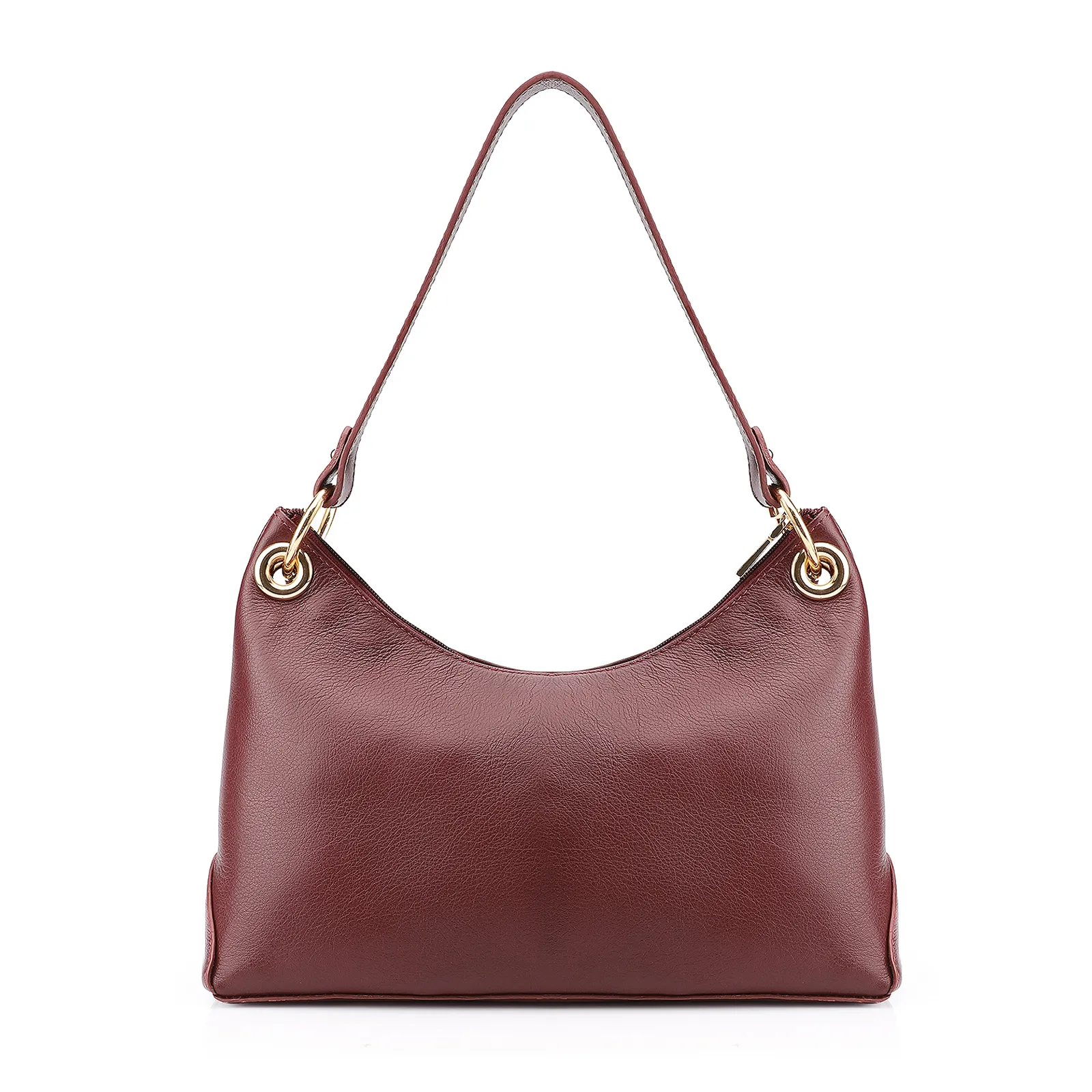 Bolsa De Ombro Couro Vinho