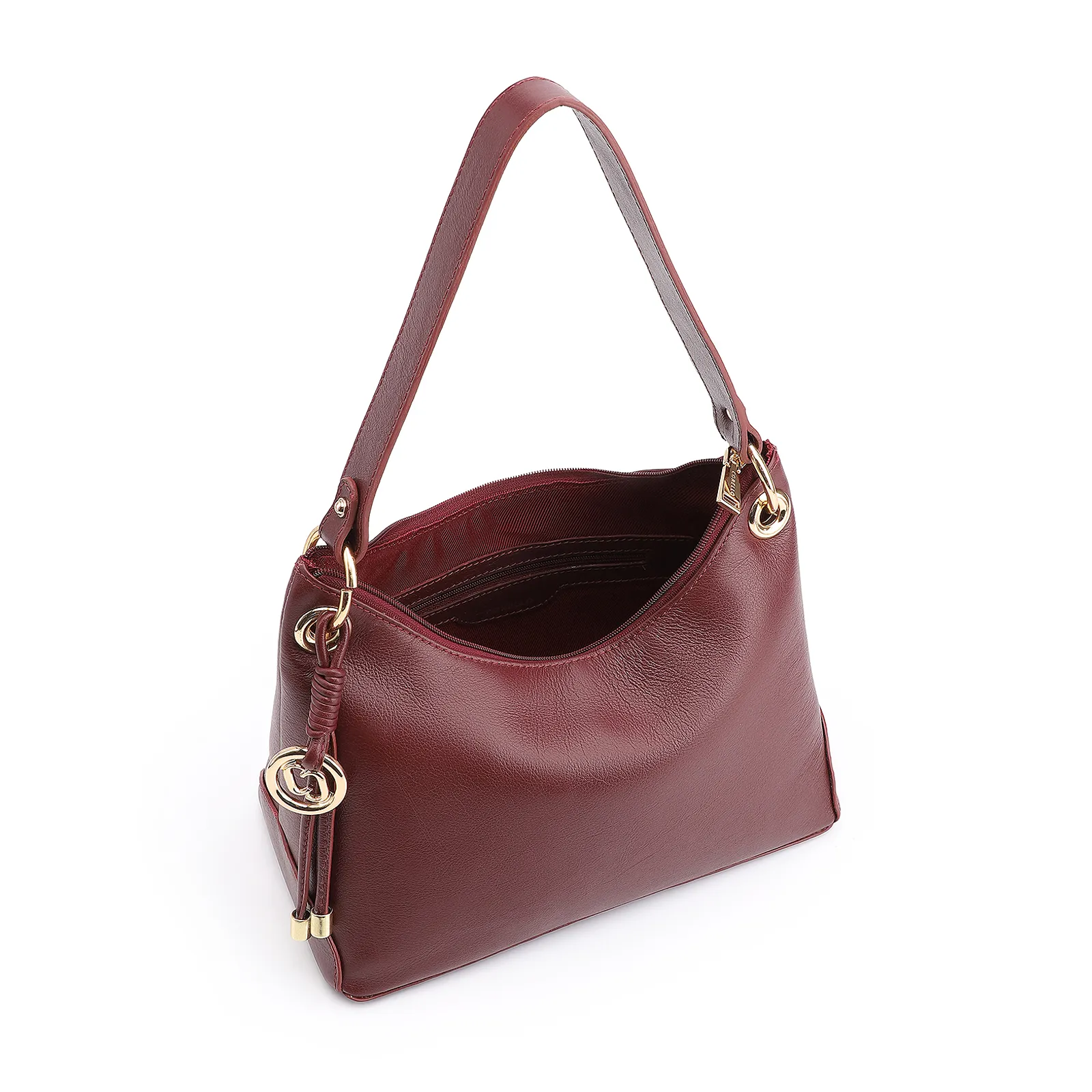 Bolsa De Ombro Couro Vinho