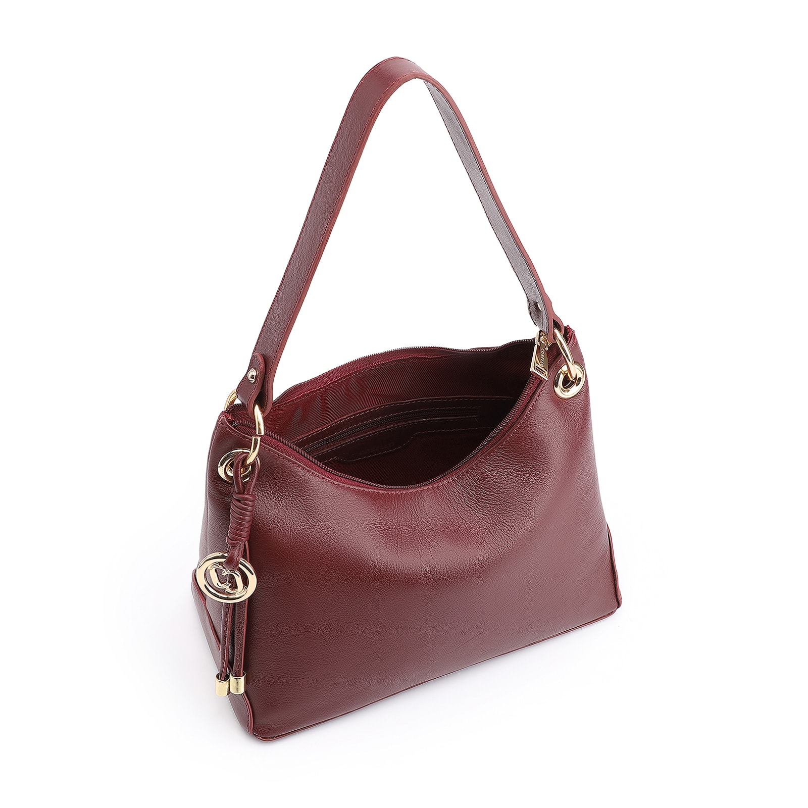 Bolsa De Ombro Couro Vinho