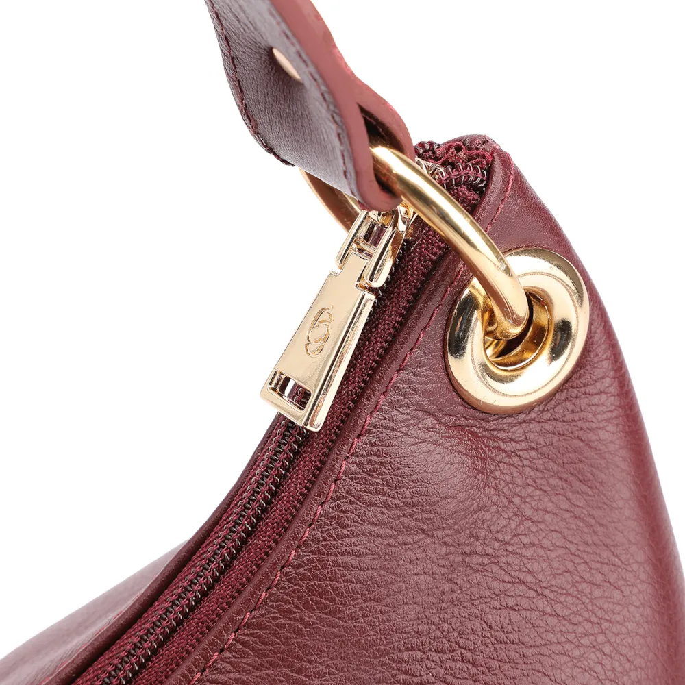 Bolsa De Ombro Couro Vinho - imagem 6