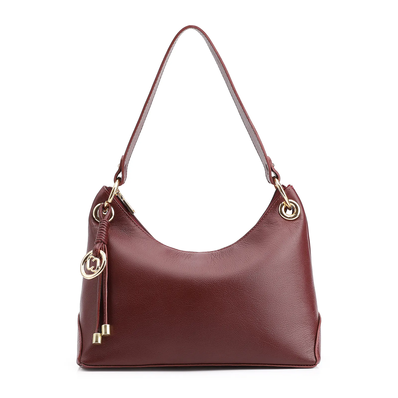Bolsa De Ombro Couro Vinho
