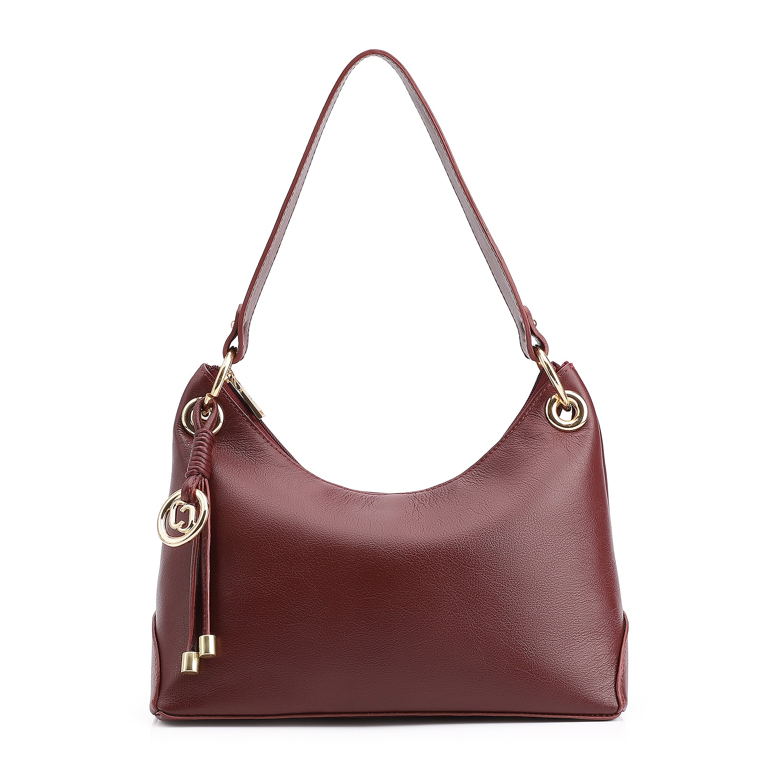 Bolsa De Ombro Couro Vinho