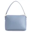 Bolsa De Ombro Crochet Couro Azul Claro - imagem 3
