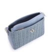 Bolsa De Ombro Crochet Couro Azul Claro - imagem 4