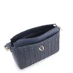 Bolsa De Ombro Crochet Couro Azul Escuro - imagem 4