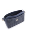 Bolsa De Ombro Crochet Couro Azul Escuro - imagem 4