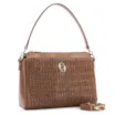 Bolsa De Ombro Crochet Couro Marrom - imagem 2