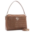 Bolsa De Ombro Crochet Couro Marrom - imagem 2