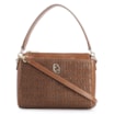 Bolsa De Ombro Crochet Couro Marrom - imagem 1