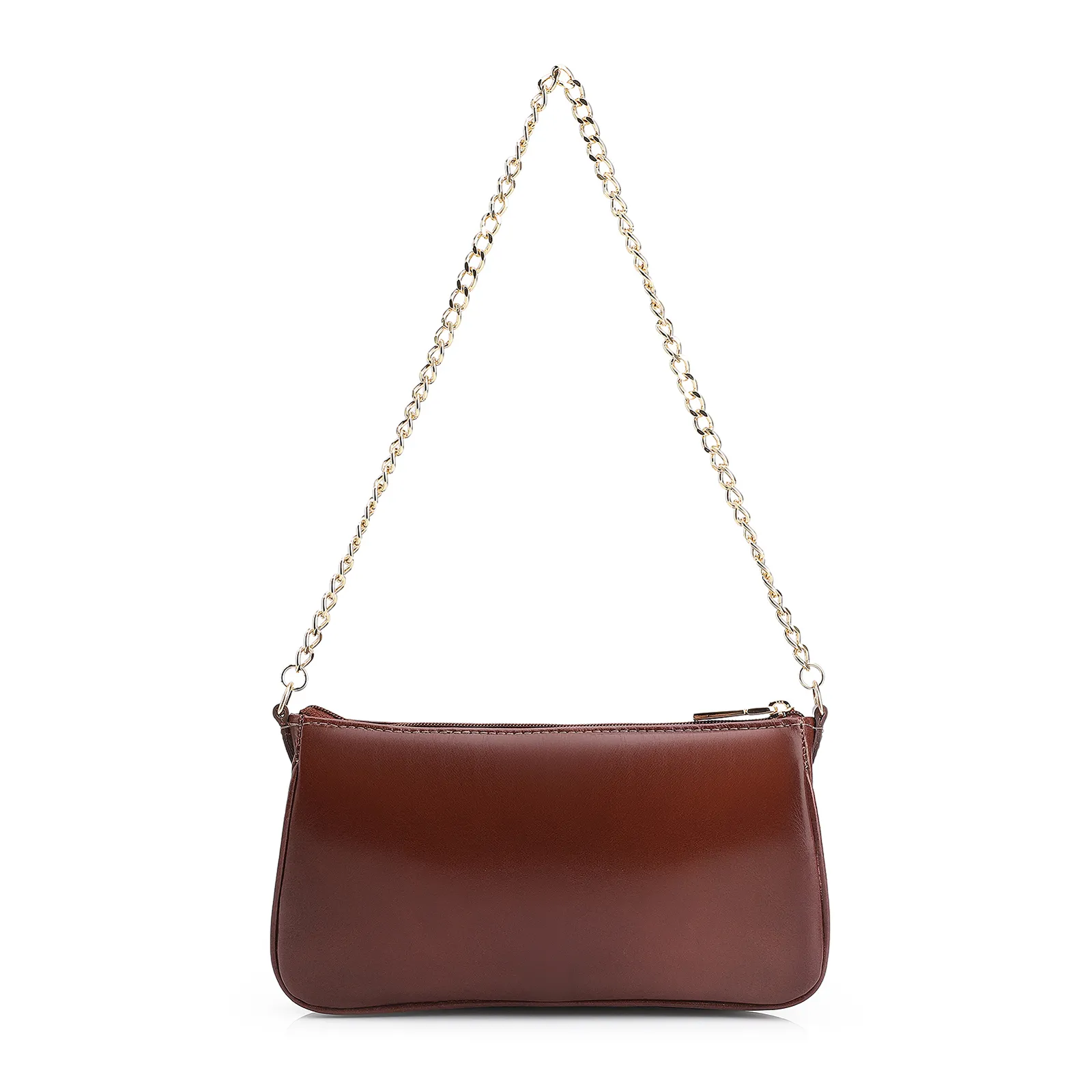 Bolsa De Ombro Esfera Couro Marrom