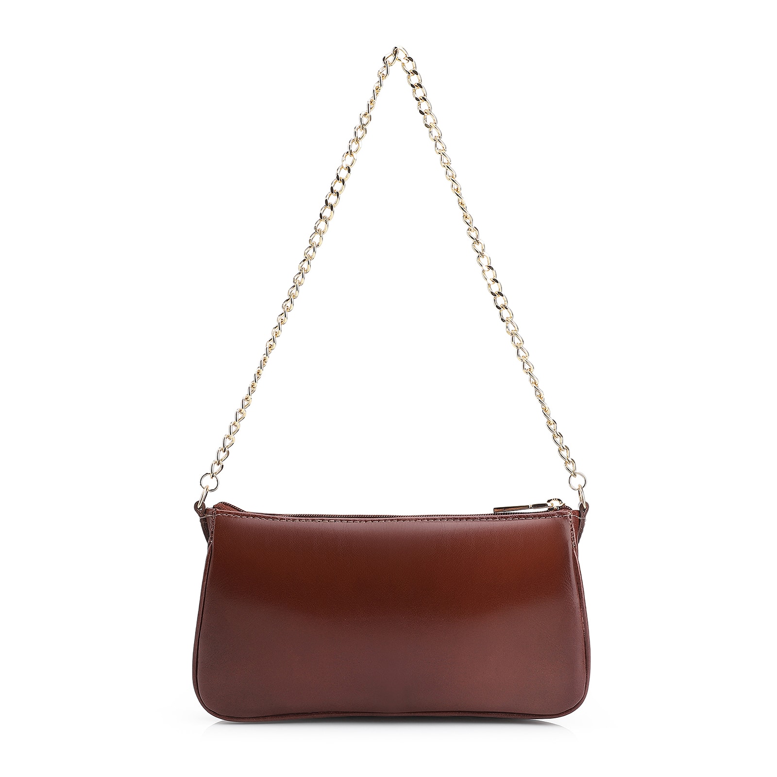 Bolsa De Ombro Esfera Couro Marrom