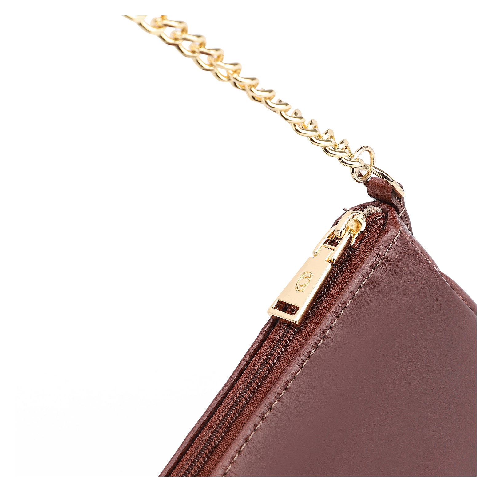 Bolsa De Ombro Esfera Couro Marrom
