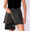 Bolsa De Ombro Esfera Couro Preto - imagem 2