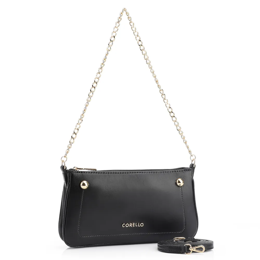Bolsa De Ombro Esfera Couro Preto - imagem 3