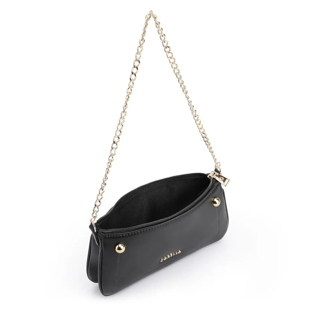 Bolsa De Ombro Esfera Couro Preto - imagem 5