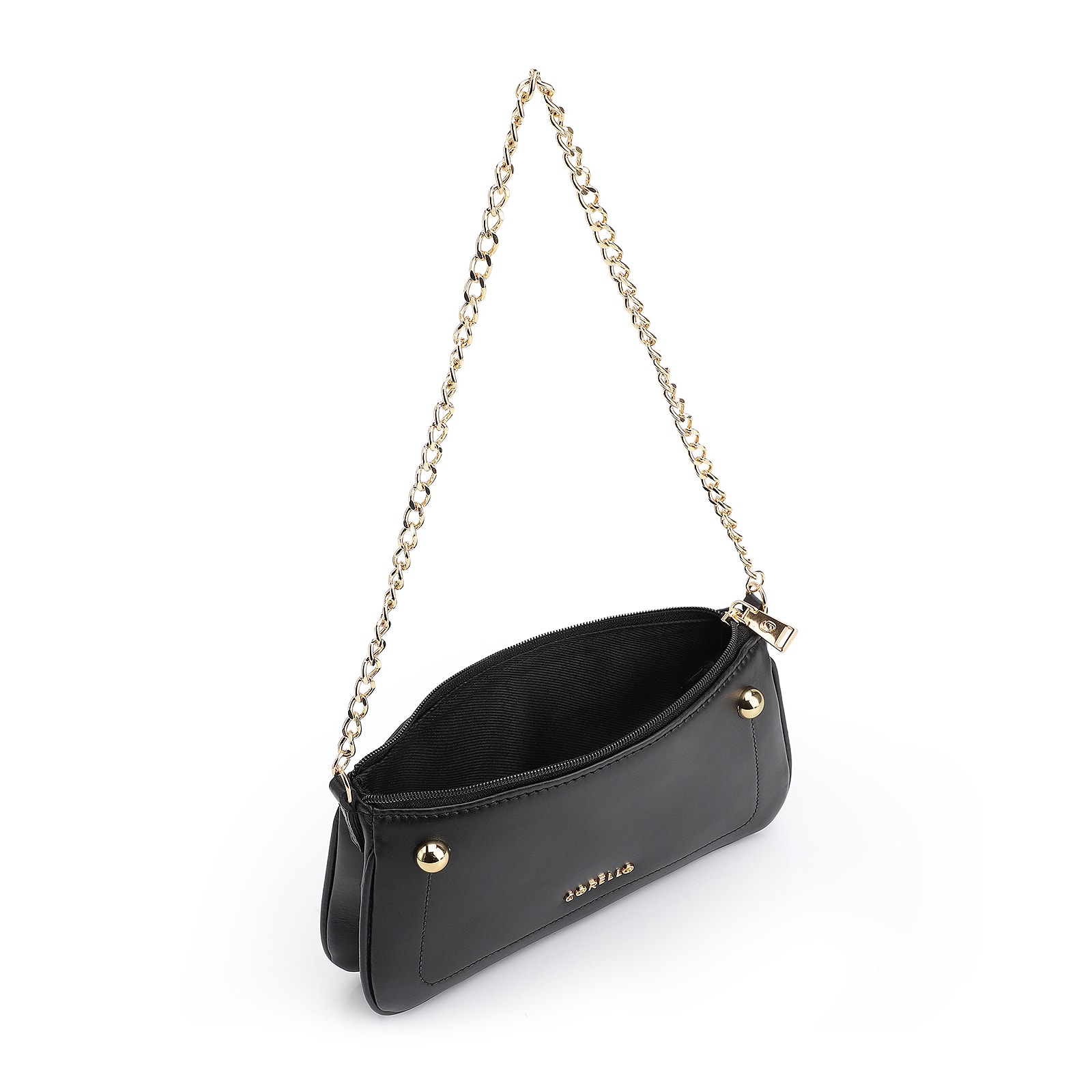 Bolsa De Ombro Esfera Couro Preto