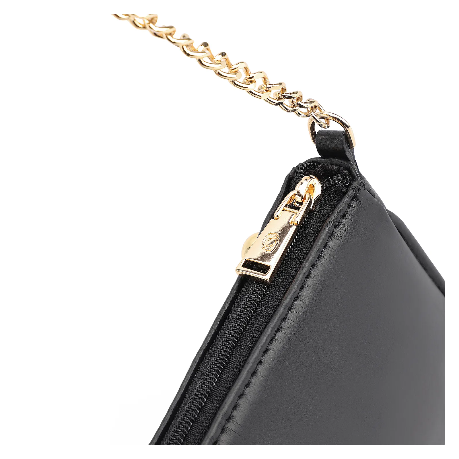 Bolsa De Ombro Esfera Couro Preto