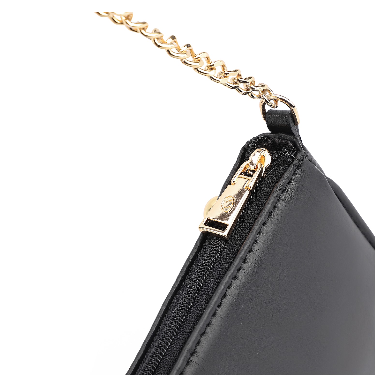 Bolsa De Ombro Esfera Couro Preto