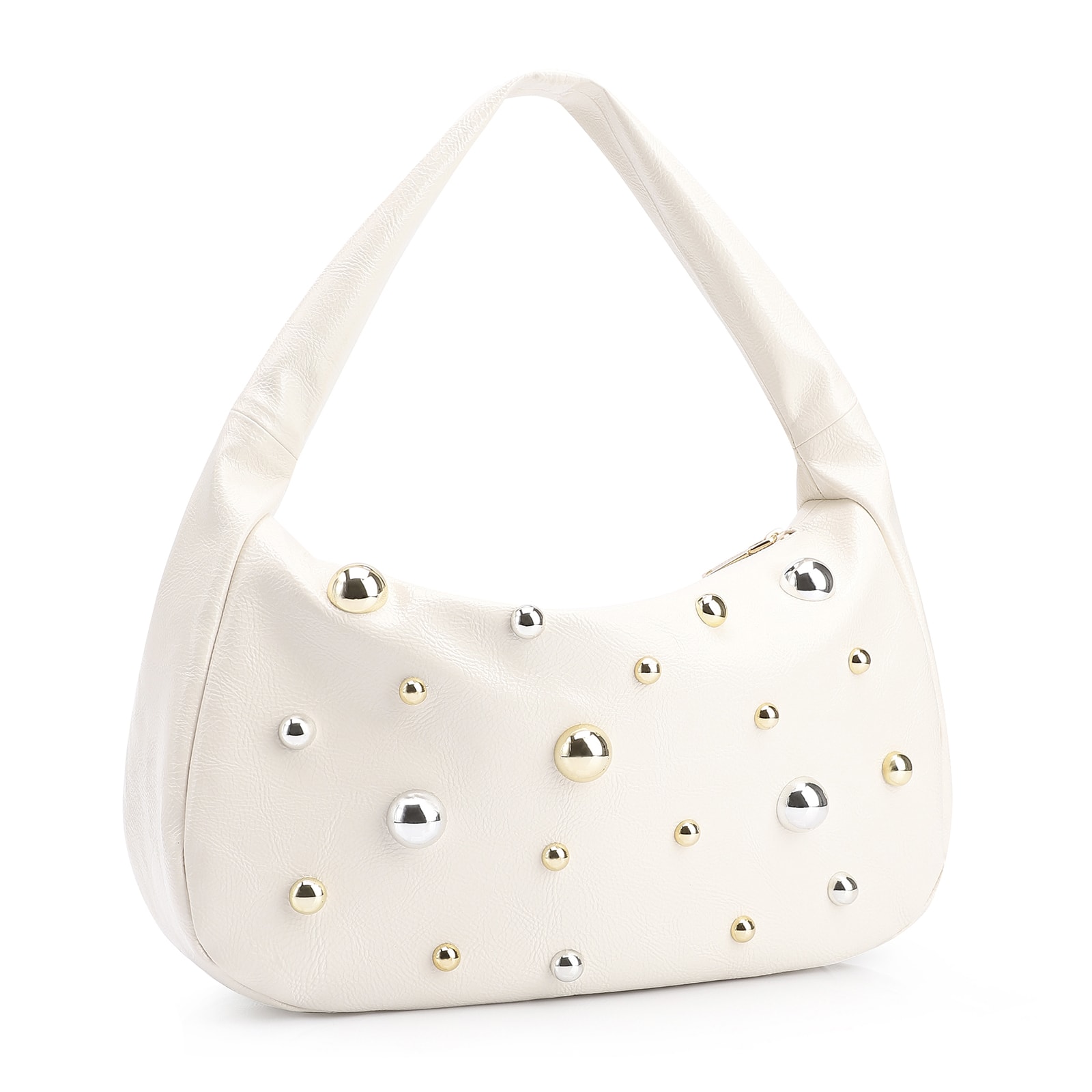 Bolsa De Ombro Esferas Verniz Off White