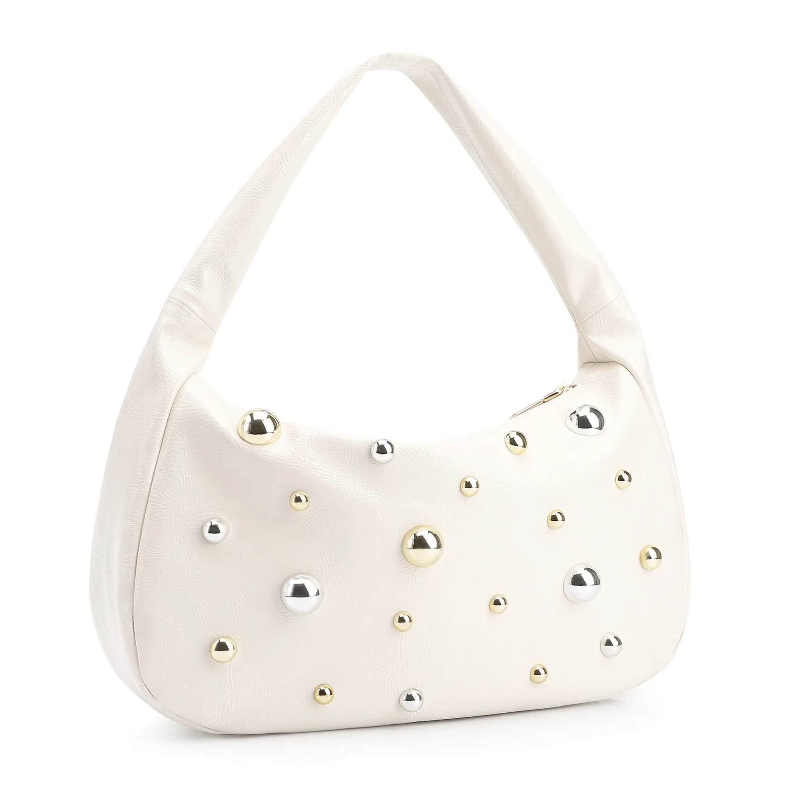 Bolsa De Ombro Esferas Verniz Off White