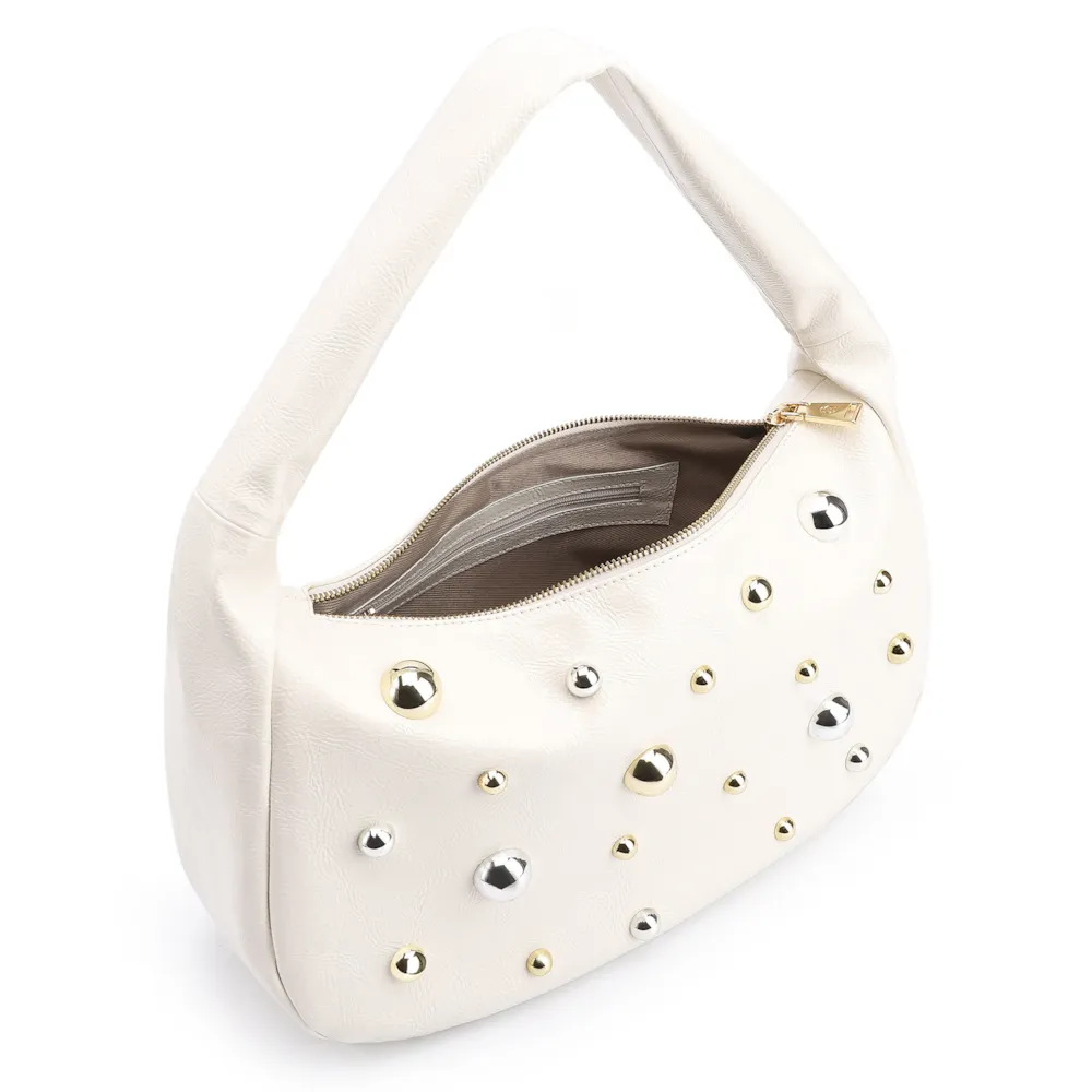 Bolsa De Ombro Esferas Verniz Off White - imagem 5