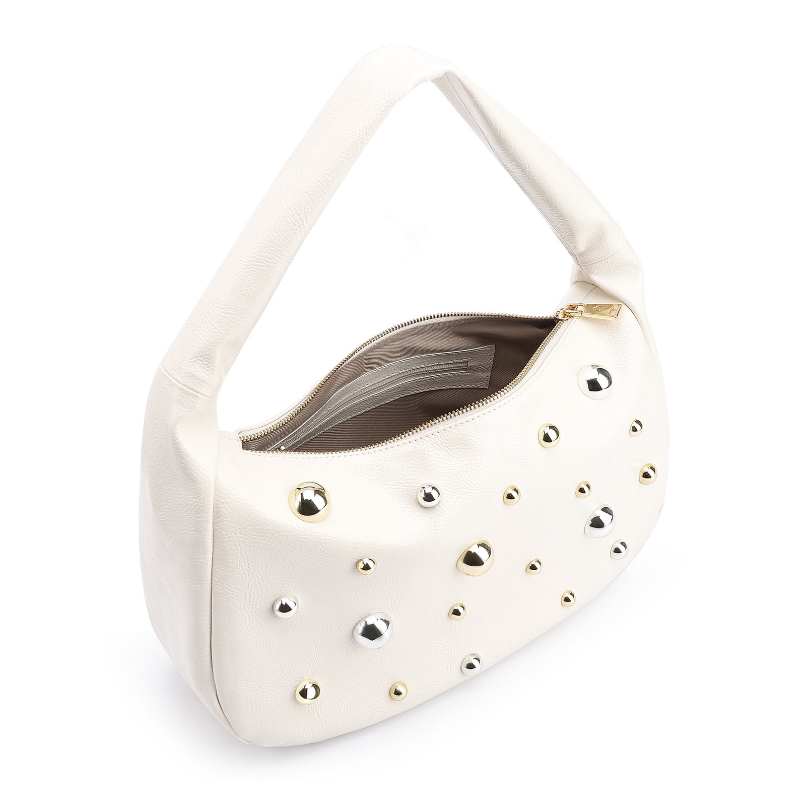 Bolsa De Ombro Esferas Verniz Off White