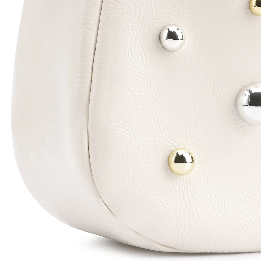 Bolsa De Ombro Esferas Verniz Off White - imagem 6