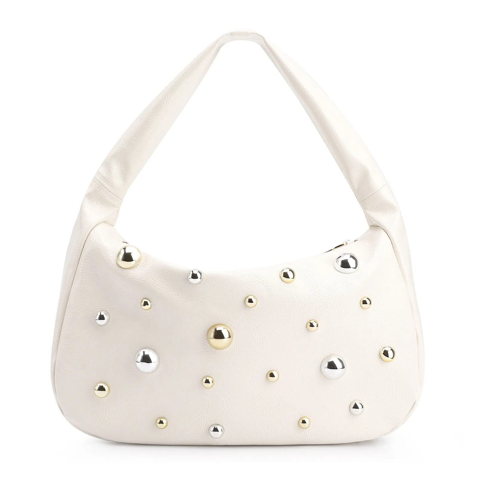 Bolsa De Ombro Esferas Verniz Off White