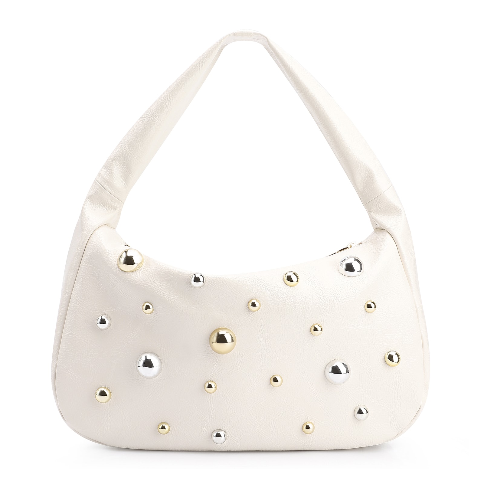 Bolsa De Ombro Esferas Verniz Off White