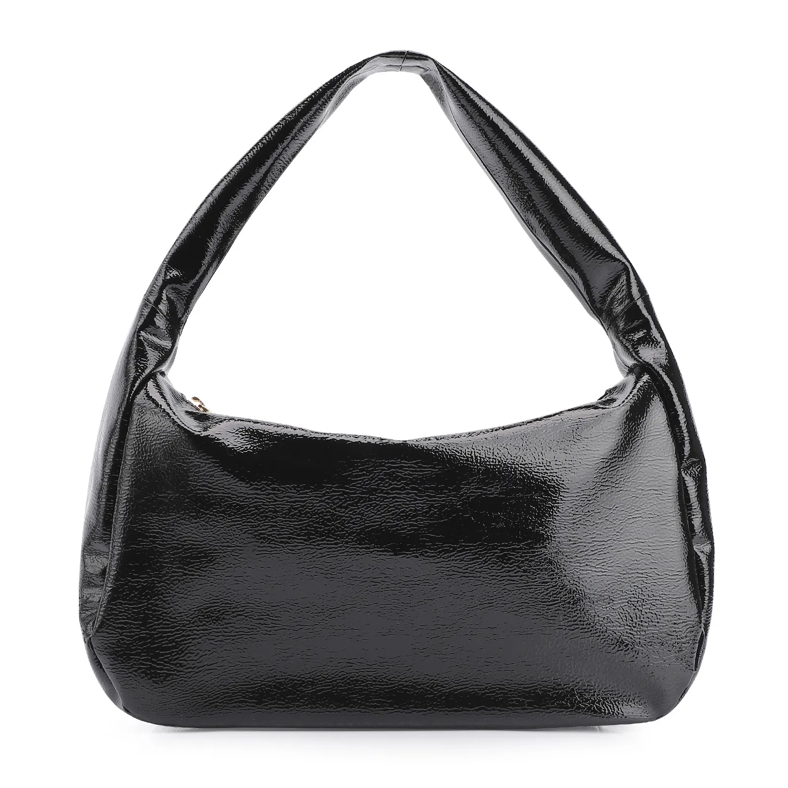 Bolsa De Ombro Esferas Verniz Preto