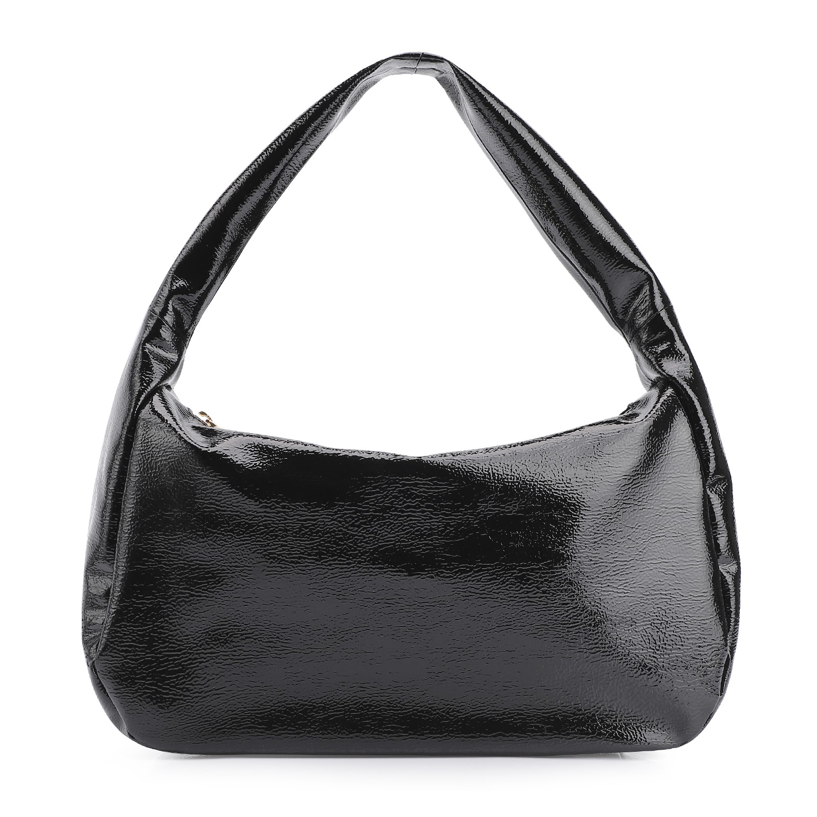 Bolsa De Ombro Esferas Verniz Preto