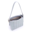 Bolsa De Ombro Fivela Couro Azul/Alt Tramado Azul - imagem 5