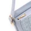 Bolsa De Ombro Fivela Couro Azul/Alt Tramado Azul - imagem 6