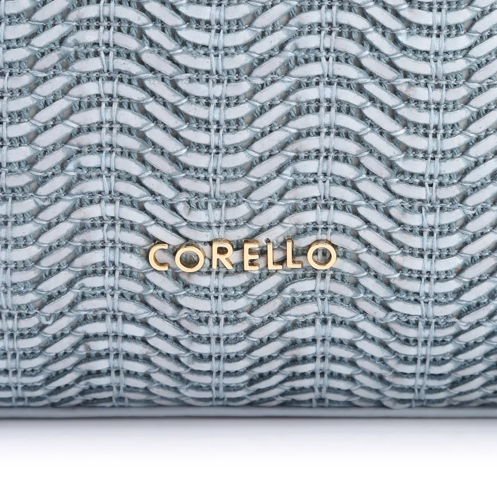 Bolsa De Ombro Fivela Couro Azul/Alt Tramado Azul - imagem 7