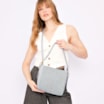 Bolsa De Ombro Fivela Couro Azul/Alt Tramado Azul - imagem 8