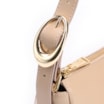 Bolsa De Ombro Fivela Couro Bege - imagem 7